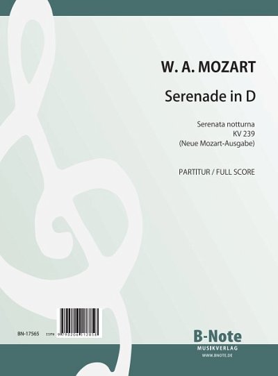 W.A. Mozart: Serenade in D (Serenata notturna) für S (Pa+St)