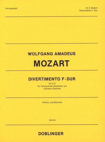 W.A. Mozart: Divertimento F-Dur Kv 213