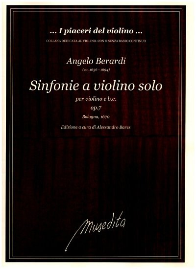 A. Berardi: Sinfonie a violino solo op. 7