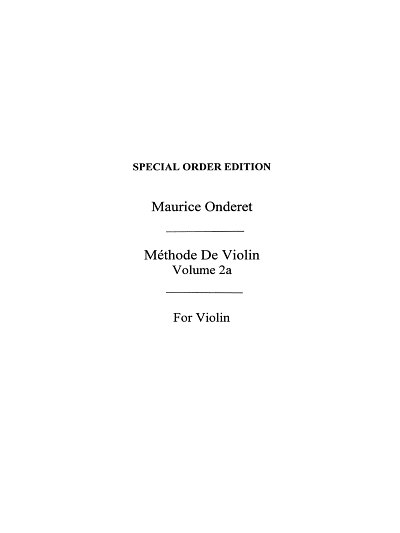 Violin Method Book 2a, Viol