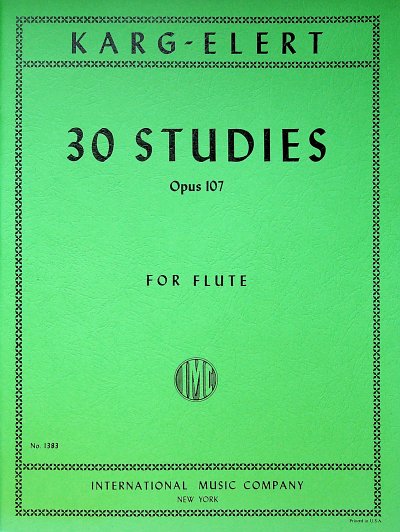 S. Karg-Elert: Studies(30) O107, Fl