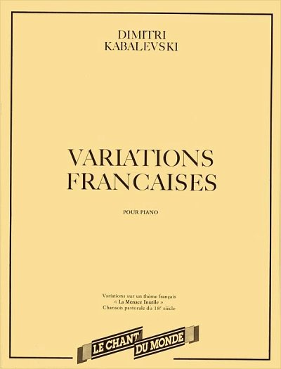 Variations Francaises, Klav