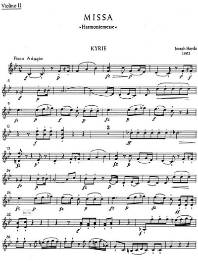 J. Haydn: Missa B-Dur Hob.XXII:14, 4GesGchOrchO (Vl2)