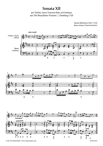 DL: J. Mattheson: Sonata XII per Violino, overo Traverso Sol
