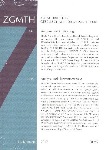 ZGMTH – Zeitschrift der Gesellschaft  für Musiktheorie – 14. Jahrgang 2017