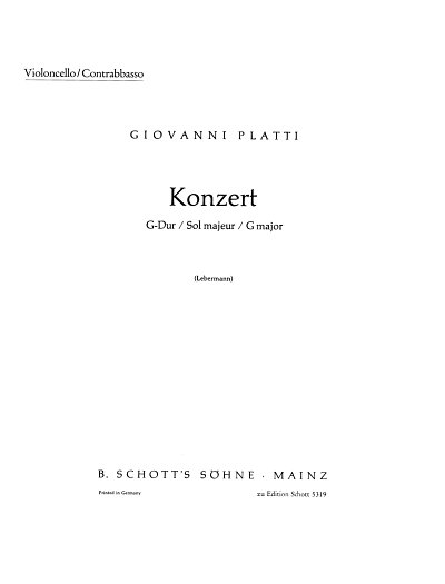 G.B. Platti: Konzert G-Dur