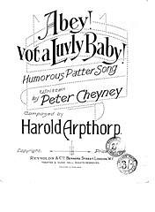 DL: H. Arpthorp: Abey! Vot A Luvly Baby!, GesKlav