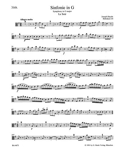 J. Haydn: Sinfonie Nr. 8 G-Dur Hob. I:8, Sinfo (Vla)