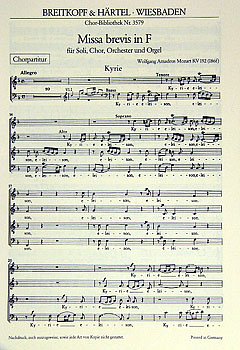 W.A. Mozart: Missa Brevis F-Dur Kv 192 (186f)