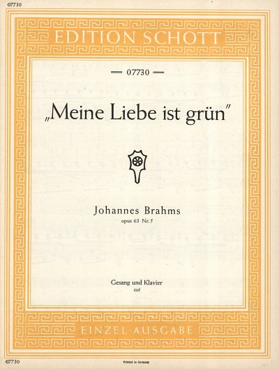 J. Brahms: Meine Liebe ist grün op. 63/5 