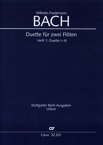 W.F. Bach: Duette 1 (Nr 1-3) Stuttgarter Bach Ausgaben
