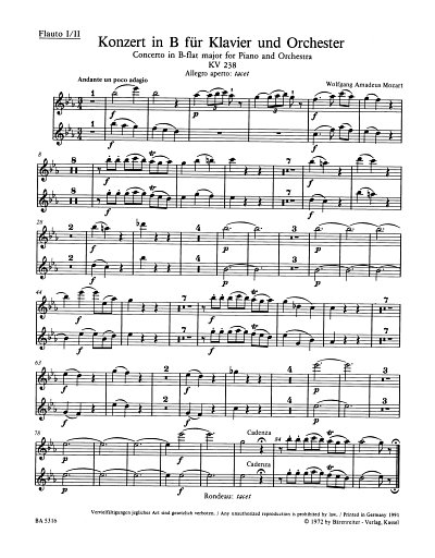 W.A. Mozart: Konzert für Klavier und Orches, KlavOrch (HARM)