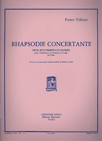P. Villette: Pierre Villette: Rhapsodie concerta, Kb (Part.)