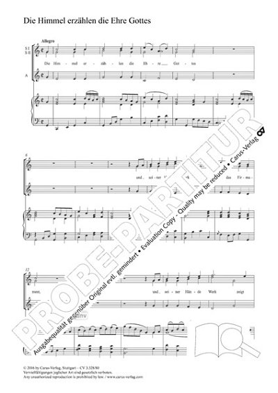 DL: J. Haydn: Die Himmel erzählen die Ehre Gott, FchKlav (Pa