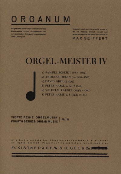 Orgelmeister 4 Reihe 4 Bd 21
