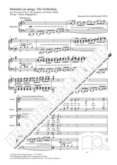 G. Verdi: Maledetti cui spinge (Die Verfluchten) E-Dur (1845)