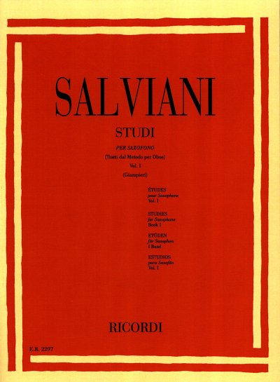 C. Salviani: Studi per saxofono Band 1  , Sax