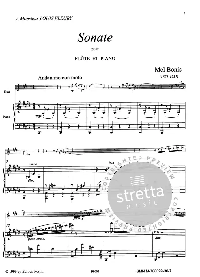 M. Bonis: Sonate fuer Floete und Klavier (1)
