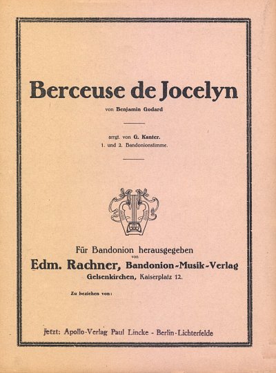 AQ: B. Godard: Berceuse De Jocelyn (B-Ware)