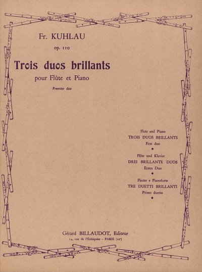 F. Kuhlau: Trois Duos Brillants Opus 110 Volume 1