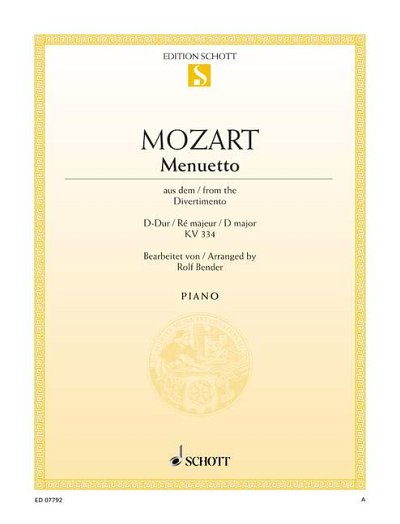 DL: W.A. Mozart: Menuetto, Klav