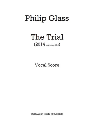 P. Glass: The Trial (KA)