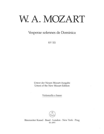W.A. Mozart: Vesperae solennes de Dominica KV 321