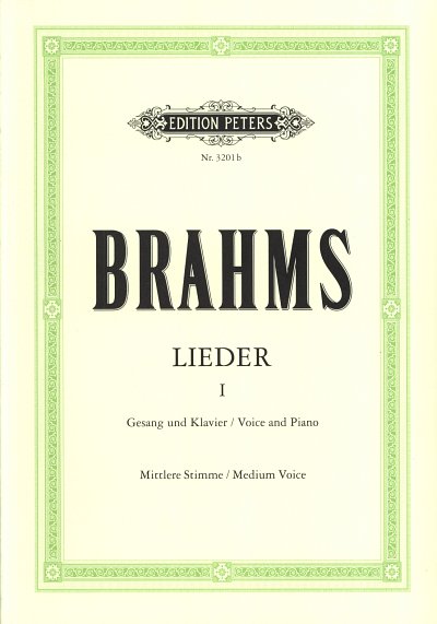 J. Brahms: Lieder 1 - mittlere Stimme, GesMKlav