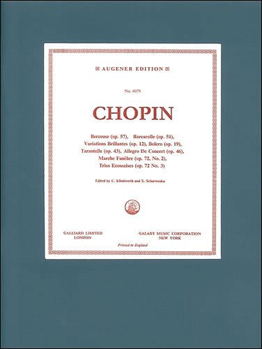 F. Chopin: Collection of Favourite Pieces, Klav