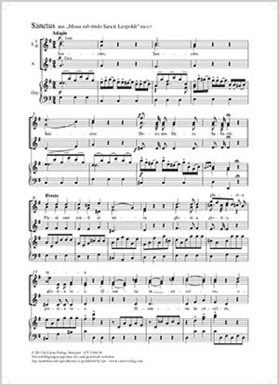 M. Haydn: Sanctus G-Dur MH 837, FchOrg (Part.)