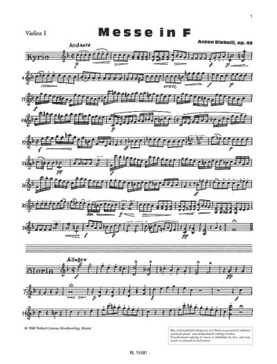 DL: A. Diabelli: Messe in F, ChOrch (Vl1)