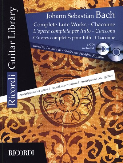 J.S. Bach: Complete Lute Works BWV 995 - 1001 wit, Git (+CD)