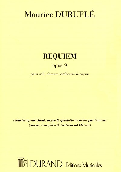 M. Duruflé: Requiem op. 9, GesGchStroOr (Part.)