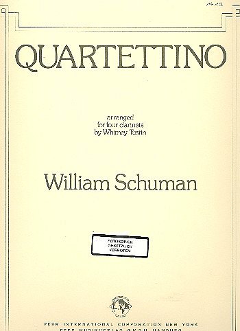 W.H. Schuman: Quartettino, 4Klar (Pa+St)