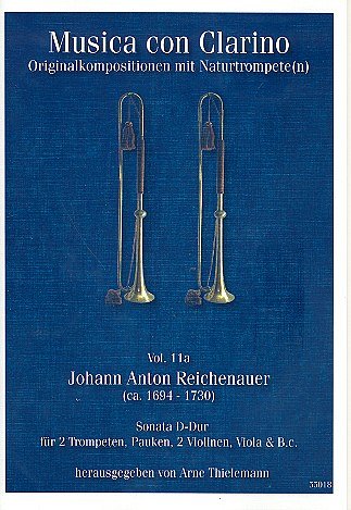 J.A. Reichenauer: Sonate D-Dur, 2TrpStrOrgPk (Pa+St)
