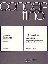 F. Barsanti: Ouvertüre d-Moll op. 4/2 , StrBc (Part.)