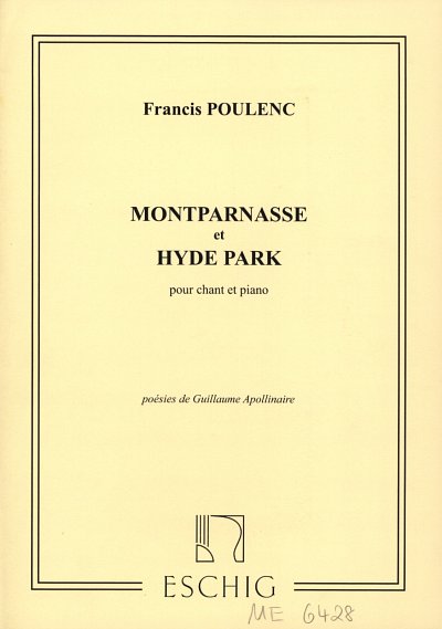 F. Poulenc: Montparnasse And Hyde Park