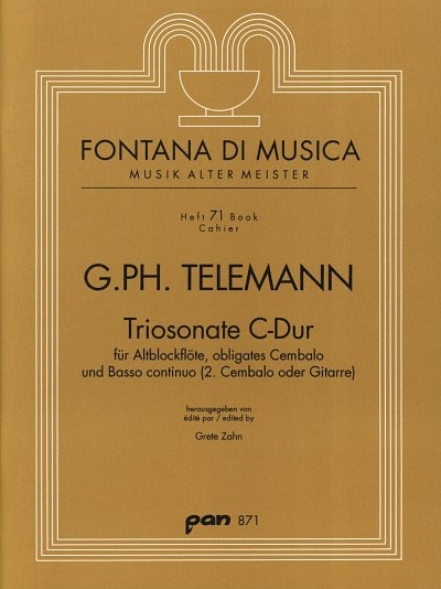 G.P. Telemann: Triosonate C-Dur Fontana Di Musica 71