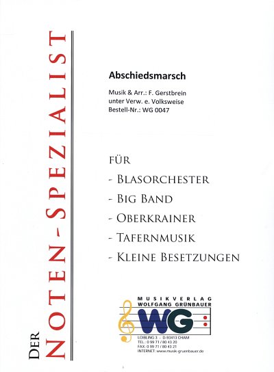 F. Gerstbrein: Abschiedsmarsch, Blask