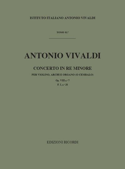 Concerto Per Violino, Archi E BC: In Re Min Rv 242 (Part.)