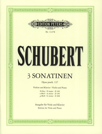 F. Schubert: 3 Sonatinen op. posth. 137 , VaKlv (KlavpaSt)