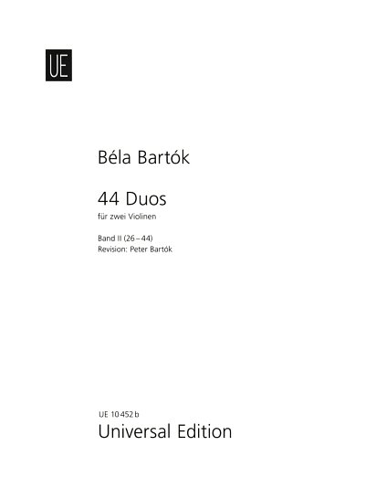B. Bartók: 44 Duos II, 2Vl (Sppa)