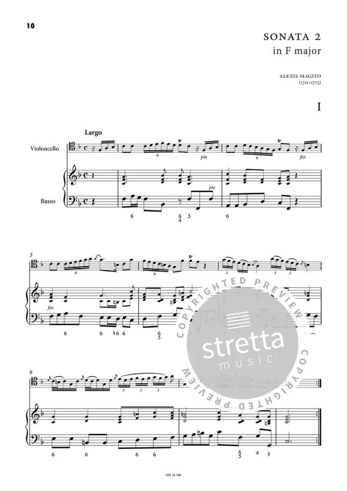 A. Magito: Six Sonatas Vol. 1 op. 1/1-3, VcBc (KlavpaSt) (2)
