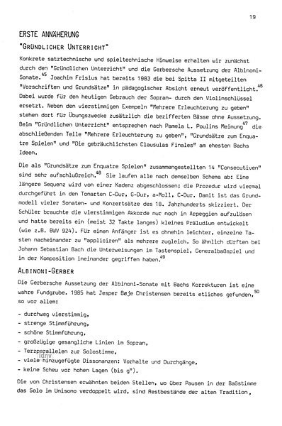 G. Kirchner: Der Generalbaß in der Kammermus, Org/Cemb (2Bu)