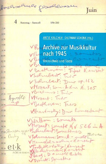A. Kalcher: Archive zur Musikkultur nach 1945 (Bu)