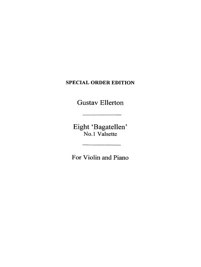 Valsette For Violin And Piano Op.18 No.1, VlKlav (KlavpaSt)