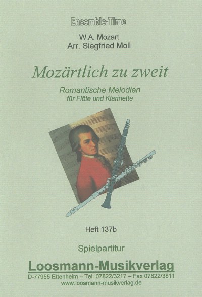 W.A. Mozart: Mozaertlich zu zweit, Floete, Klarinette; Klavi