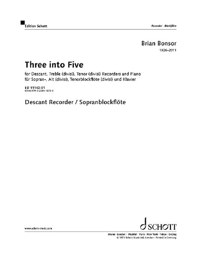 DL: J.B. Bonsor: Three into Five (SBlf)