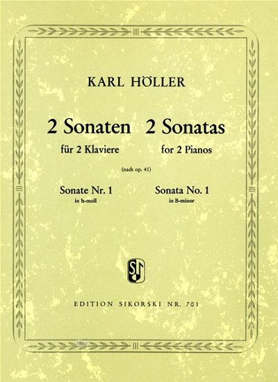 K. Hoeller: 2 SONATEN NACH OP.41 BAND 1, 2 Klaviere vierhaen