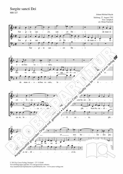 M. Haydn: Surgite sancti F-Dur, Gch3 (Part.)